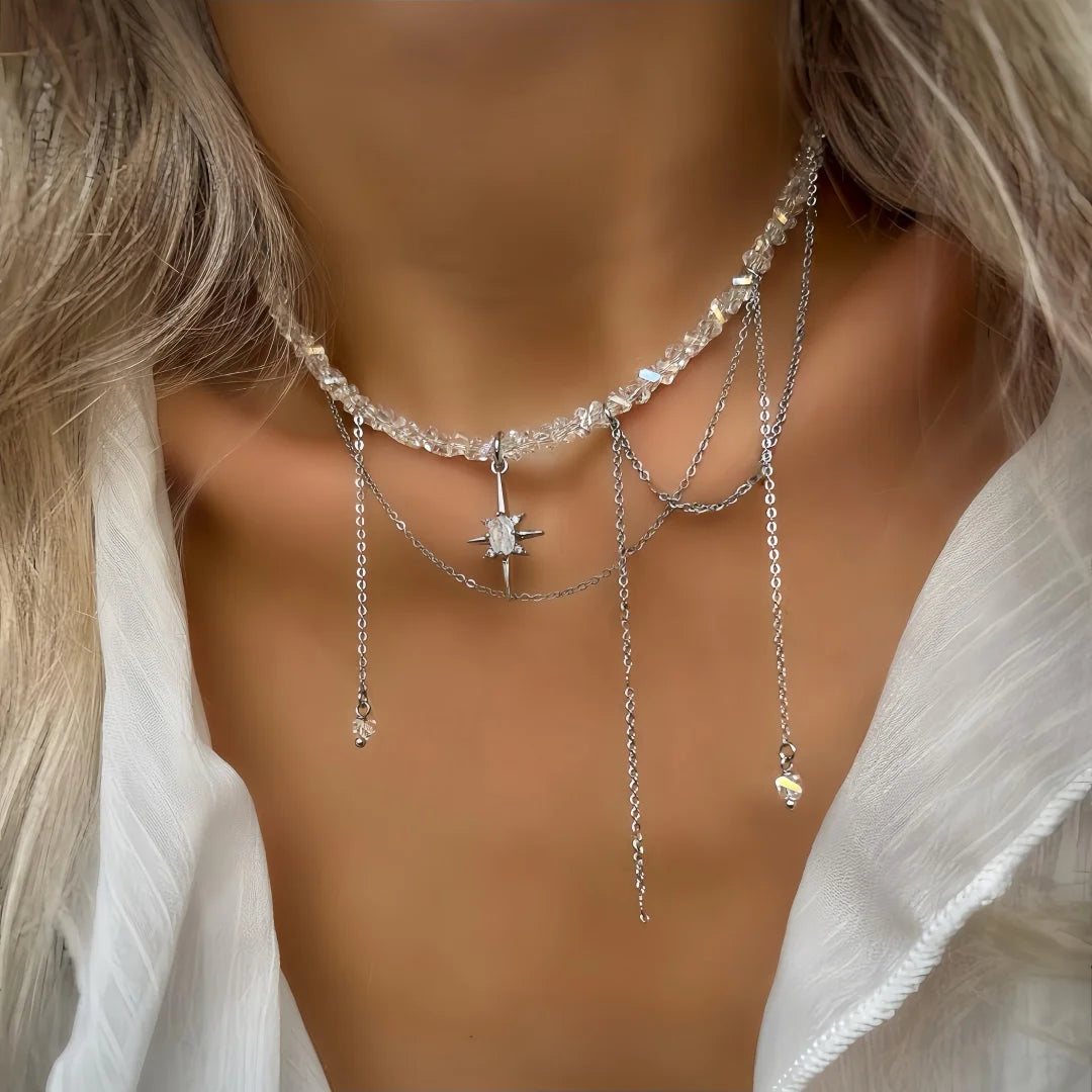 Jardin Bohème Lock & Leaf Pendant Necklace