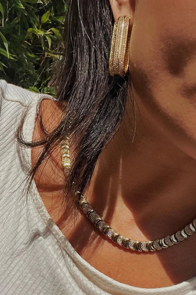 Lunara Crystal Choker & Bracelet Set