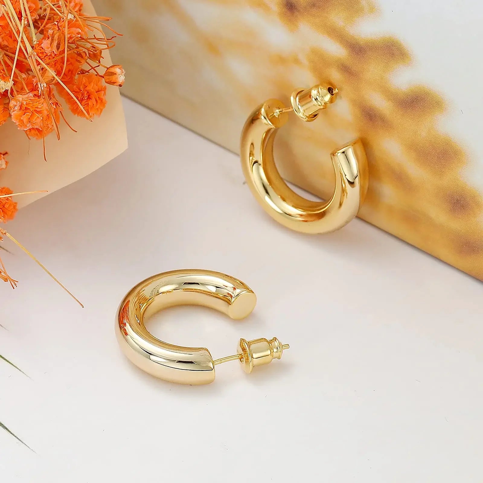 Aurora Gold Hoop Earrings
