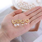 Isla Freshwater Pearl Hoop Earrings