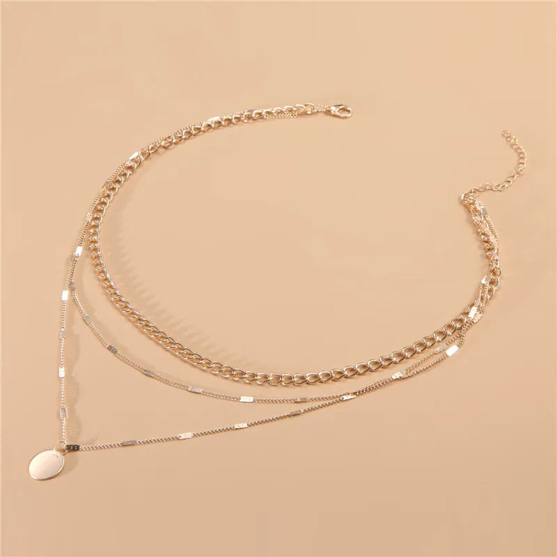 Vintage Link Chain Pendant Necklace