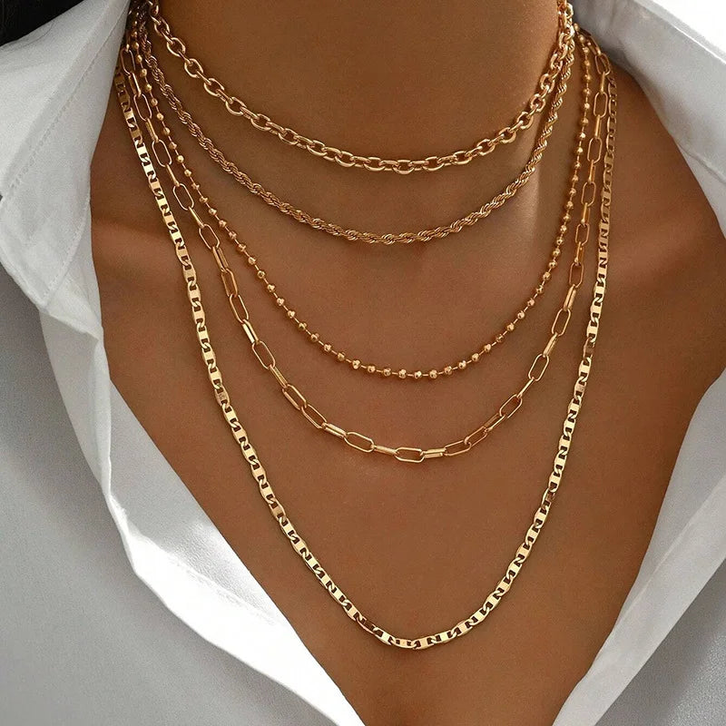 Bohème 5-Piece Layered Choker Necklace Set