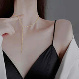 Cascade Double Layer Tassel Necklace
