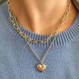Vintage Link Chain Pendant Necklace
