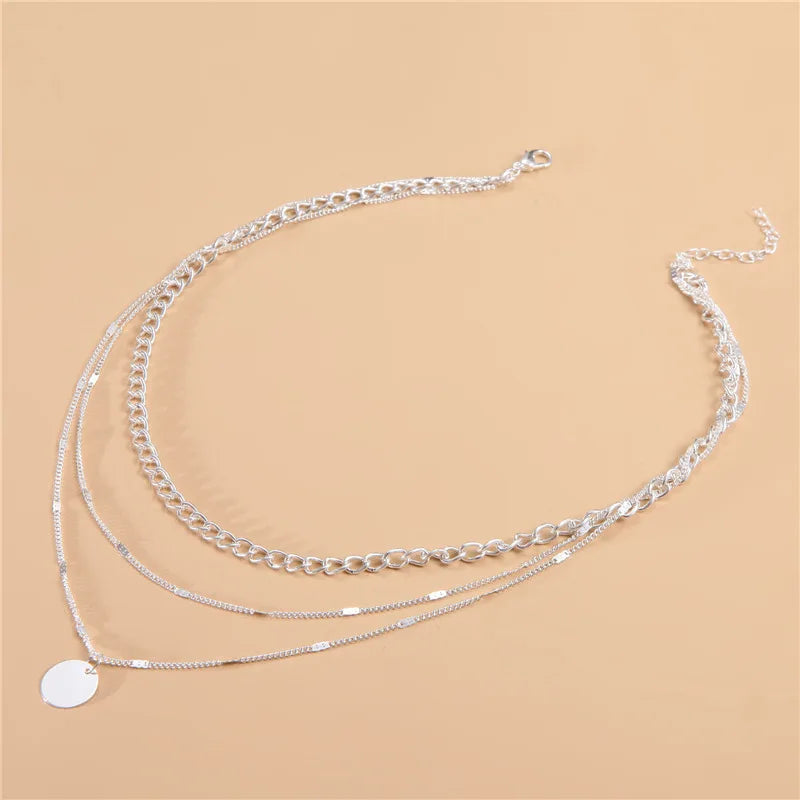Vintage Link Chain Pendant Necklace
