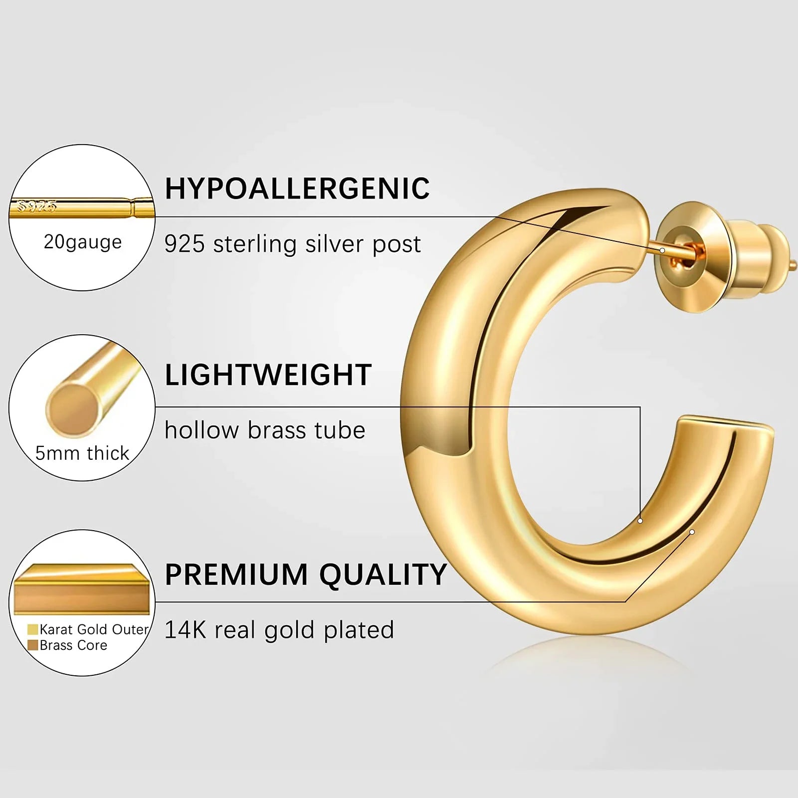 Aurora Gold Hoop Earrings