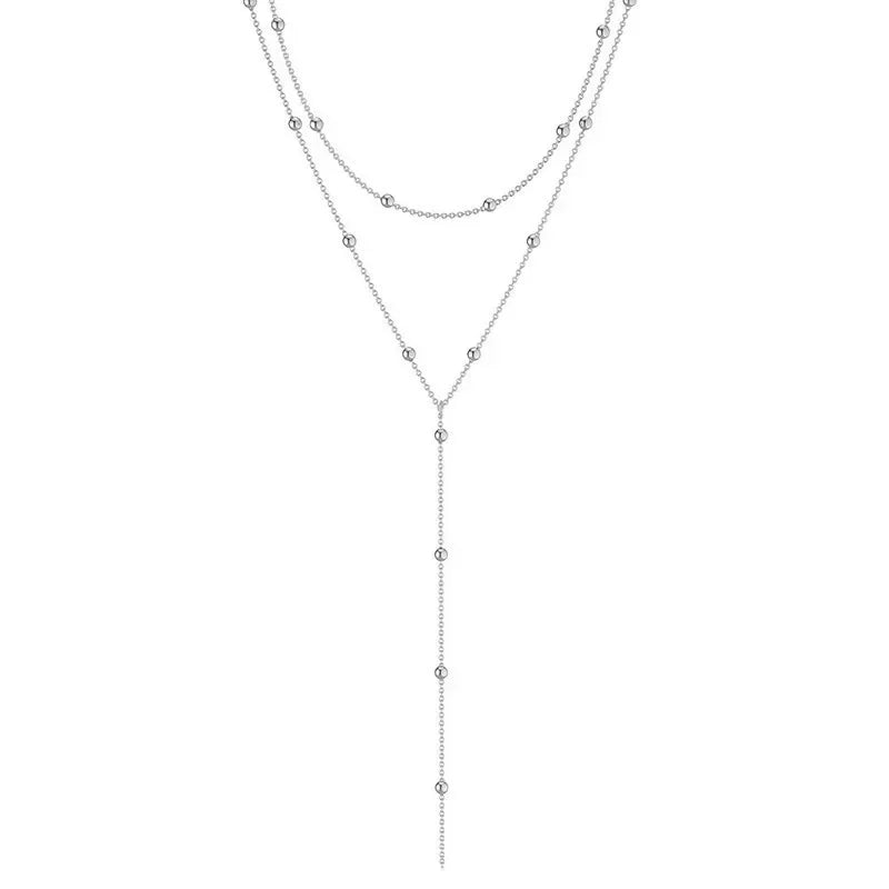 Cascade Double Layer Tassel Necklace