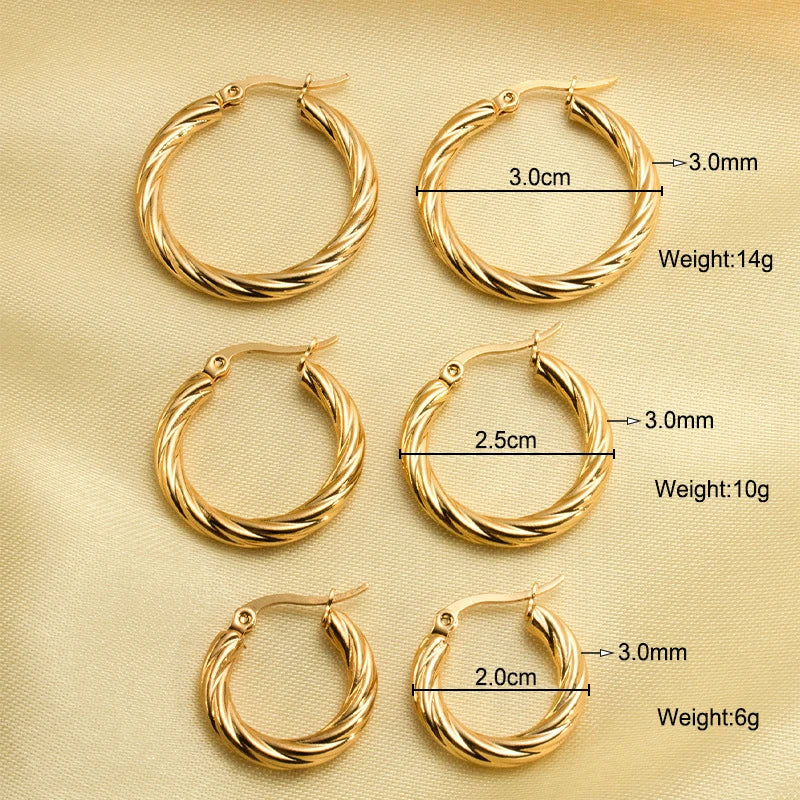 Valora Twisted Hoop Earrings