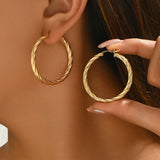 Valora Twisted Hoop Earrings