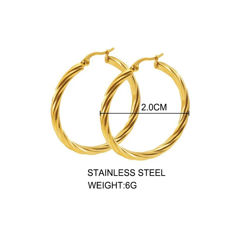 Valora Twisted Hoop Earrings