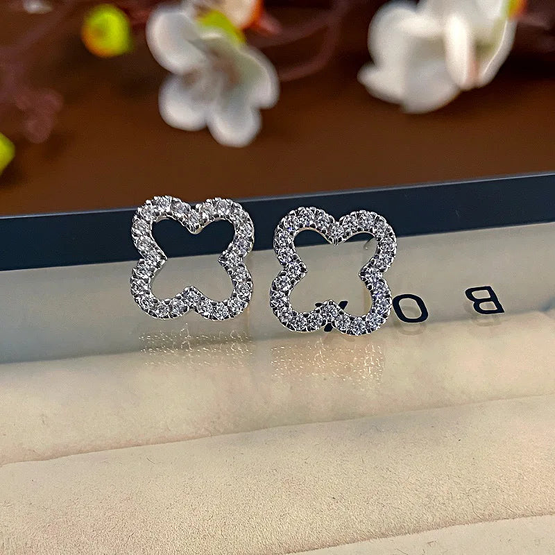 Lucky Clover Crystal Earrings