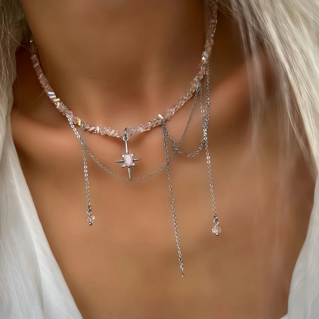 Jardin Bohème Lock & Leaf Pendant Necklace