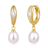 Isla Freshwater Pearl Hoop Earrings