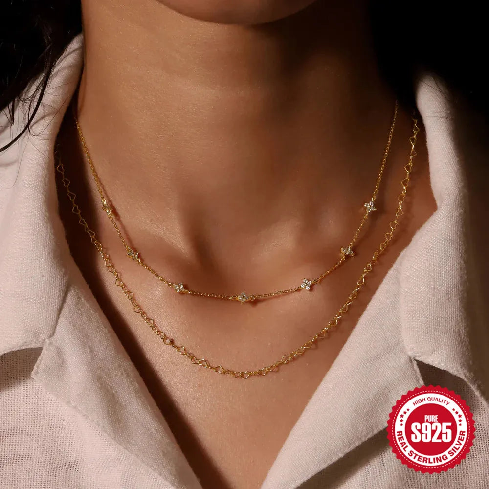Fleur Fine 925 Sterling Silver Necklace