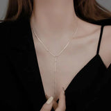 Cascade Double Layer Tassel Necklace