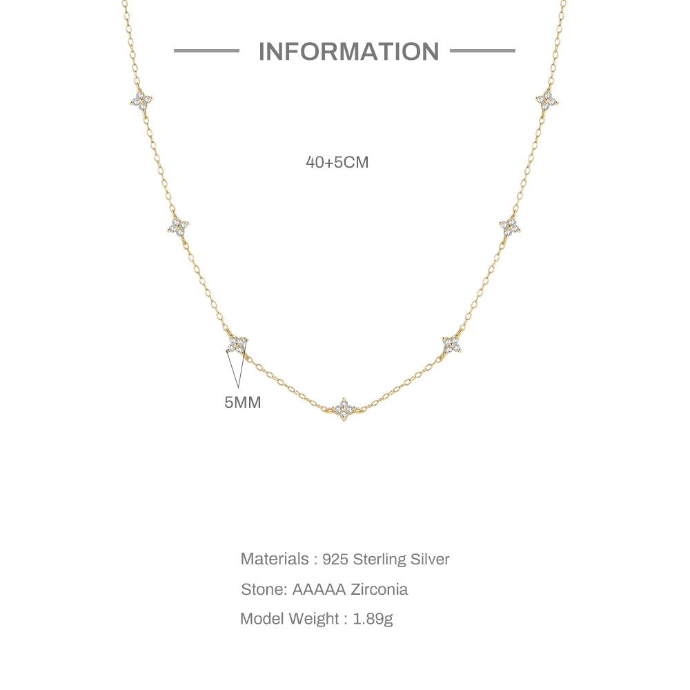Fleur Fine 925 Sterling Silver Necklace