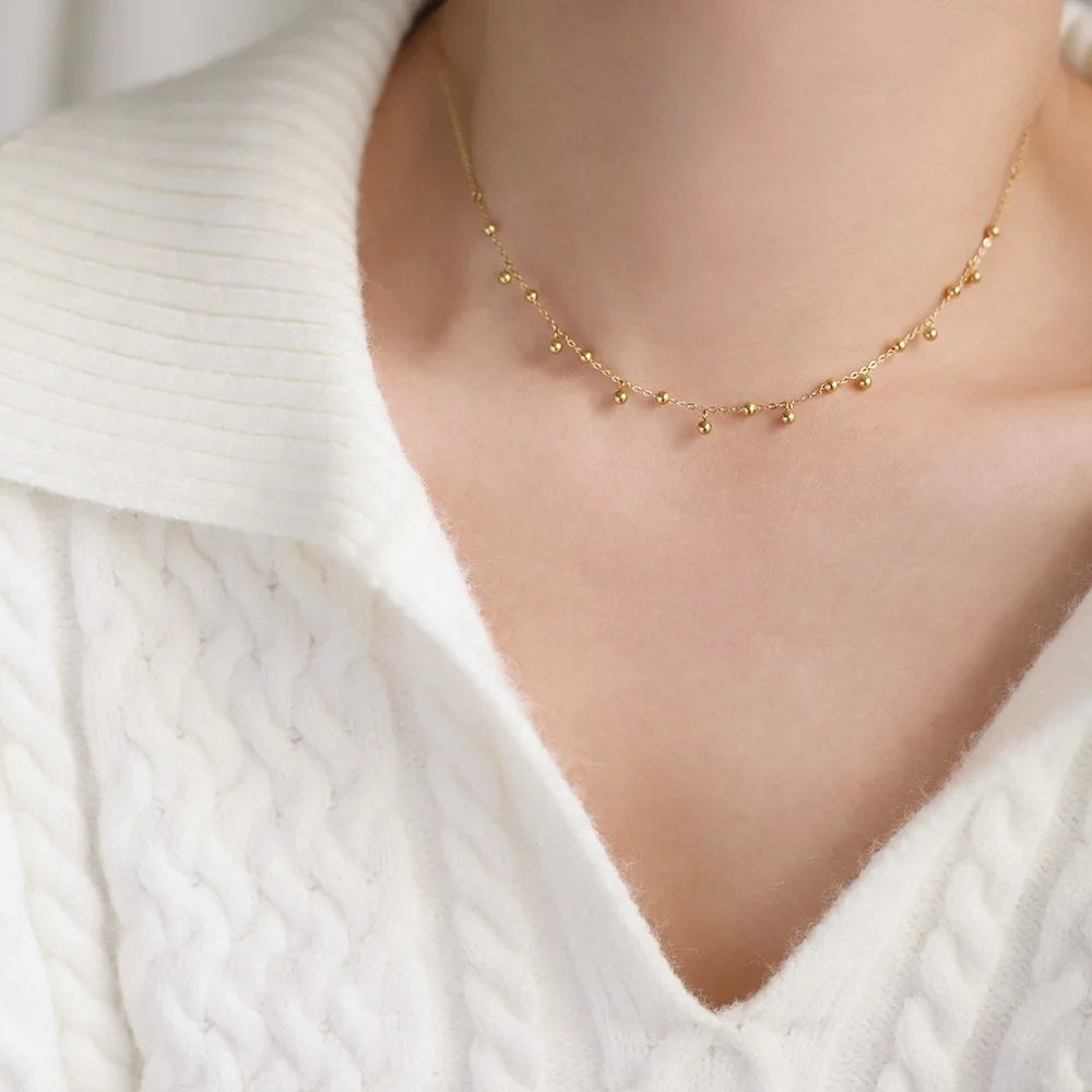 Zara Zircon Stainless Steel Choker Necklace