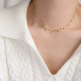 Zara Zircon Stainless Steel Choker Necklace