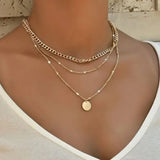 Céleste Gold Layered Charm Necklace