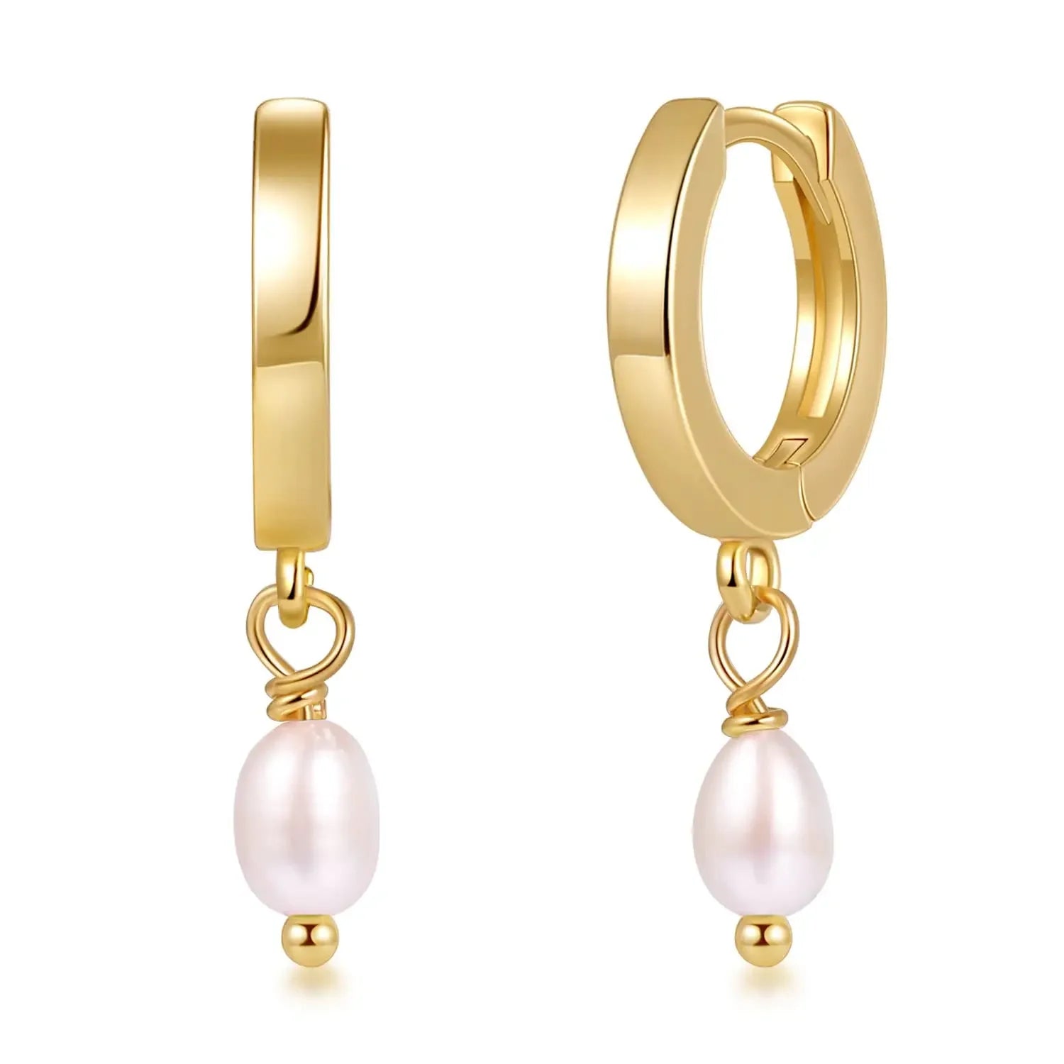 Isla Freshwater Pearl Hoop Earrings