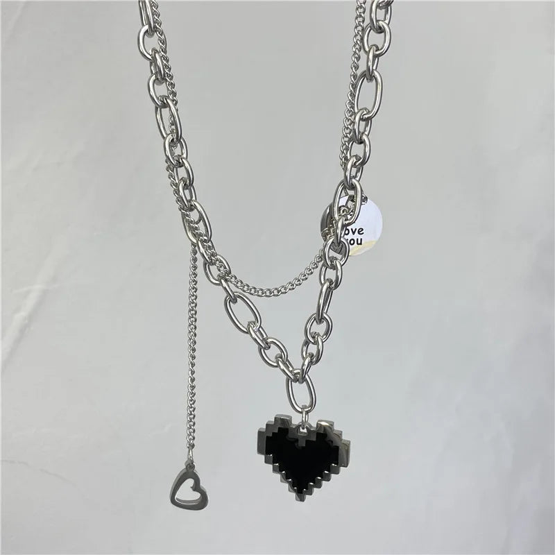 Vintage Link Chain Pendant Necklace
