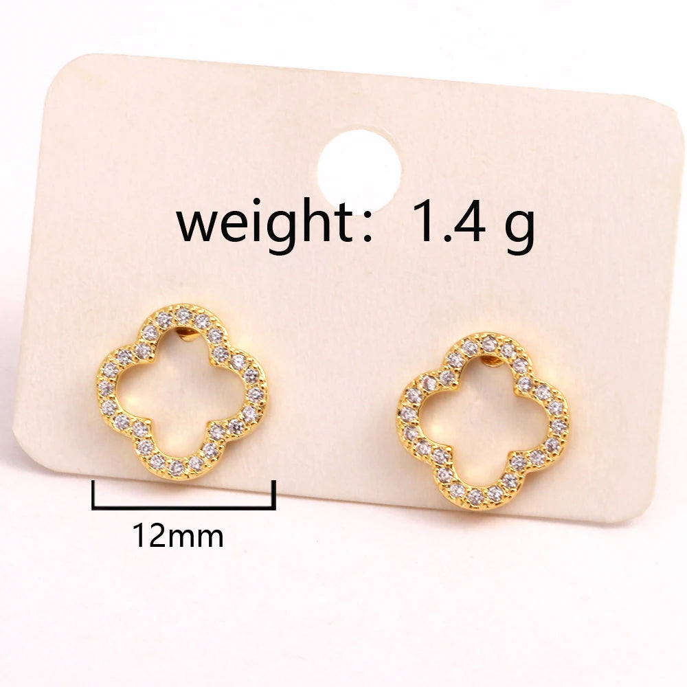 Lucky Clover Crystal Earrings
