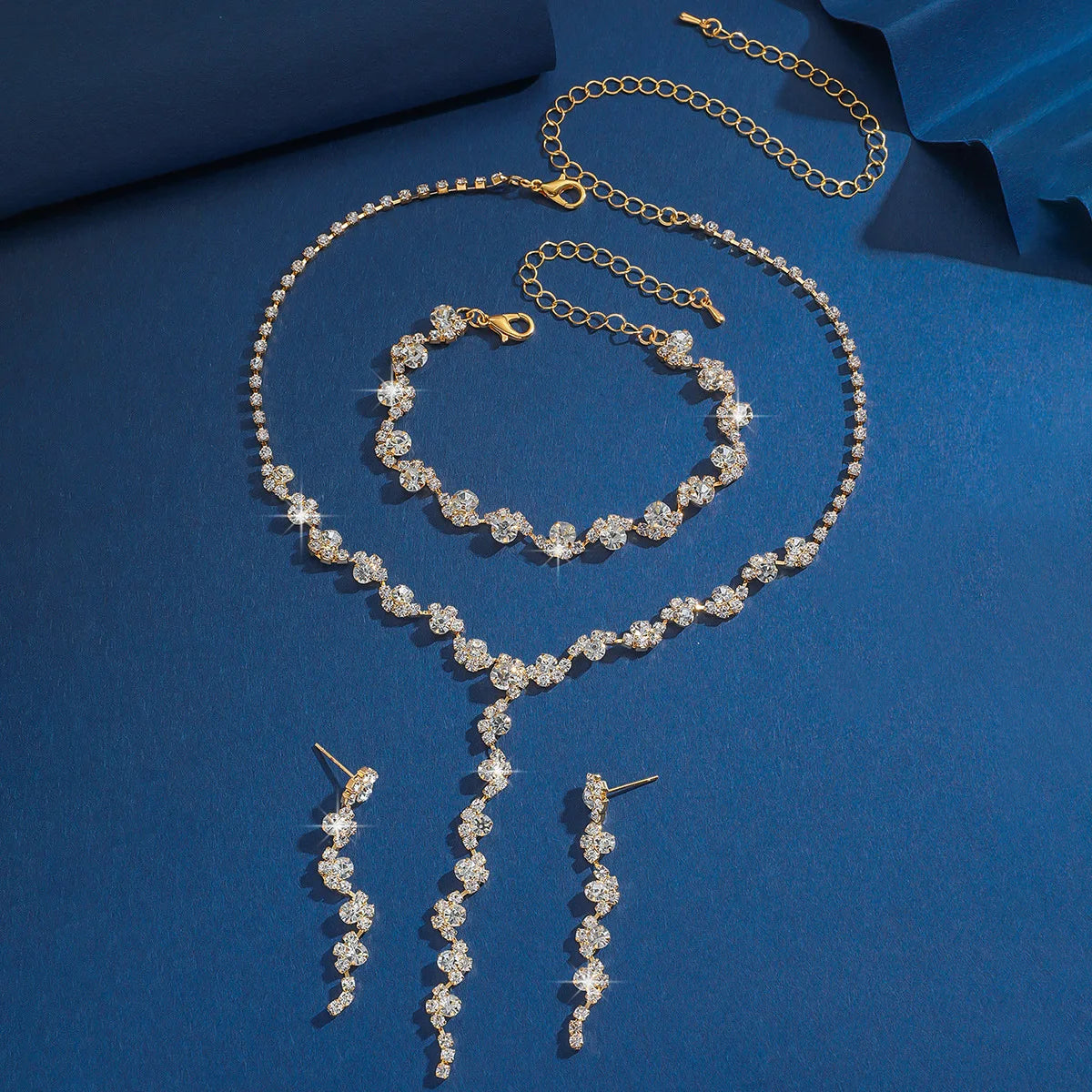 Aurélie Crystal Tassel Jewelry Set
