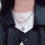 Vintage Link Chain Pendant Necklace