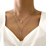 Vintage Link Chain Pendant Necklace