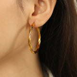 Valora Twisted Hoop Earrings