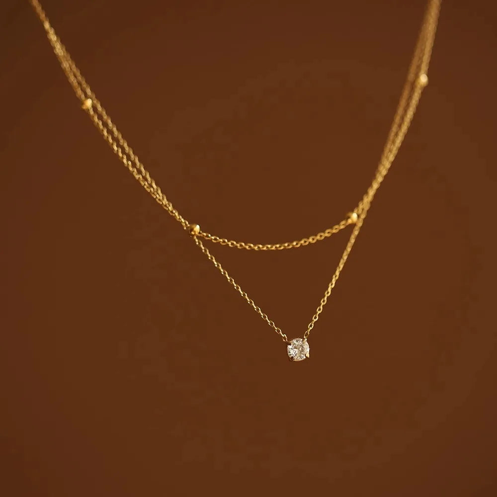 Zara Zircon Stainless Steel Choker Necklace