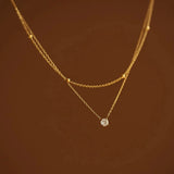 Zara Zircon Stainless Steel Choker Necklace