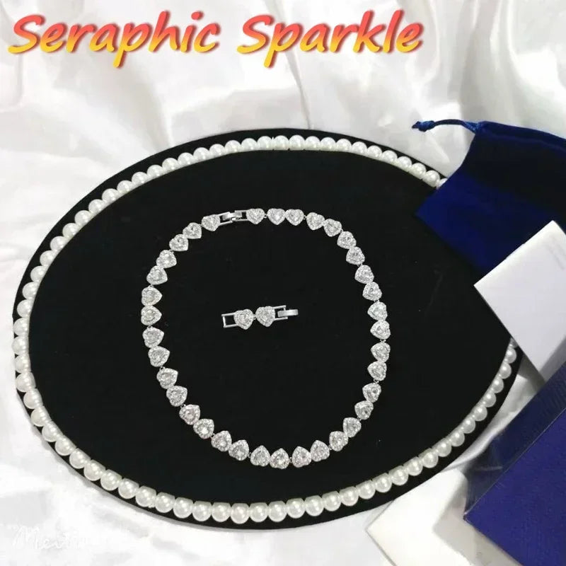 Amorette Heart Crystal Jewelry Set