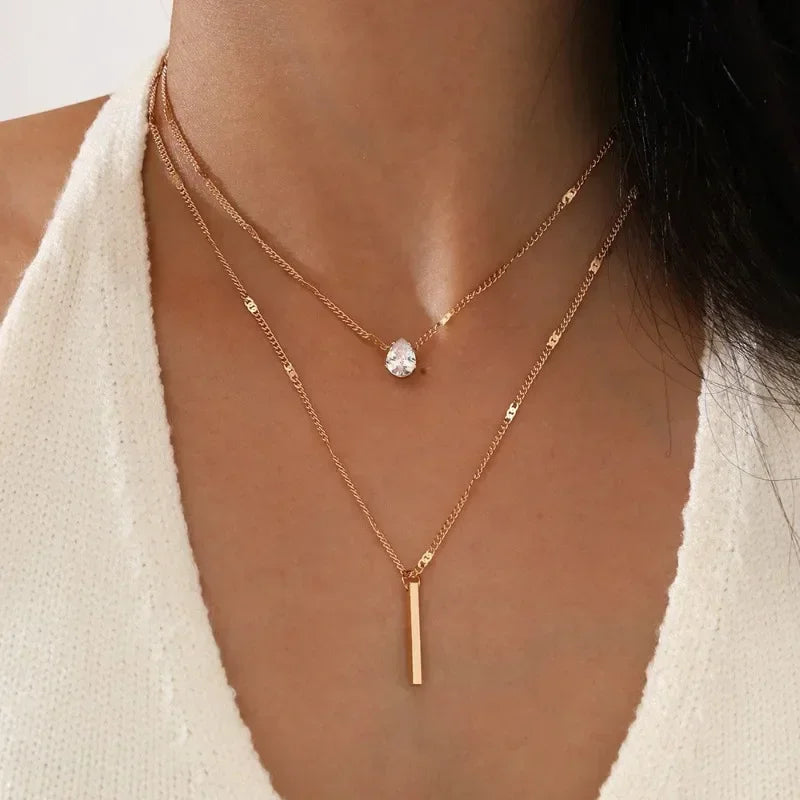 Céleste Gold Layered Charm Necklace