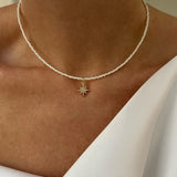 Jardin Bohème Lock & Leaf Pendant Necklace