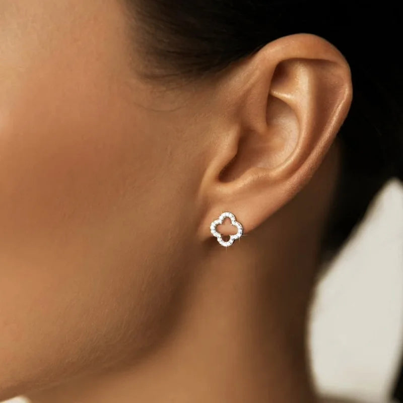 Lucky Clover Crystal Earrings