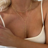 Cascade Double Layer Tassel Necklace