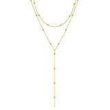 Cascade Double Layer Tassel Necklace