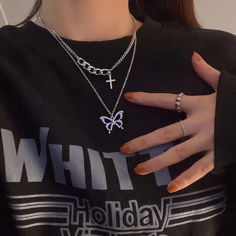Vintage Link Chain Pendant Necklace