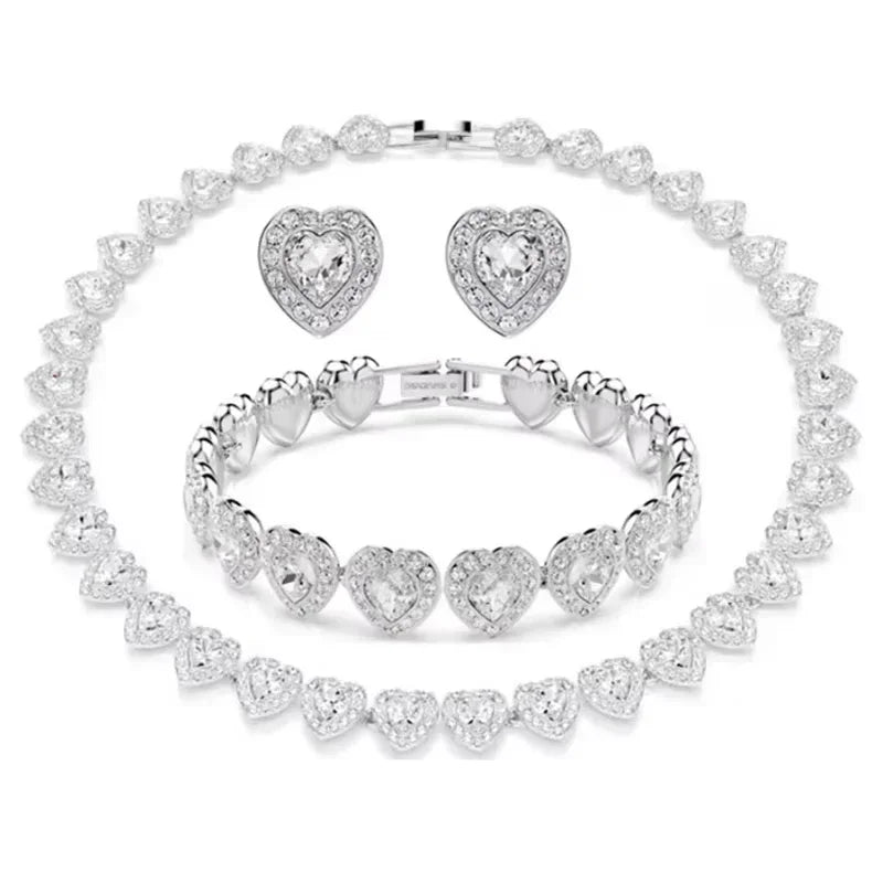 Amorette Heart Crystal Jewelry Set