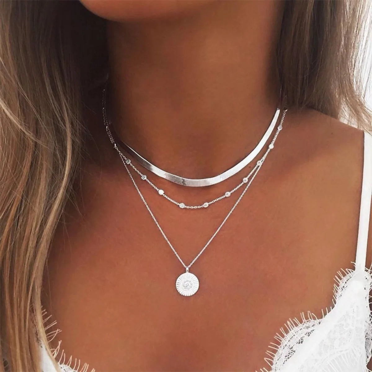 Y2K Layered Chain Necklace