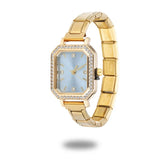 Rectangle-Gold/Blue with Diamonds